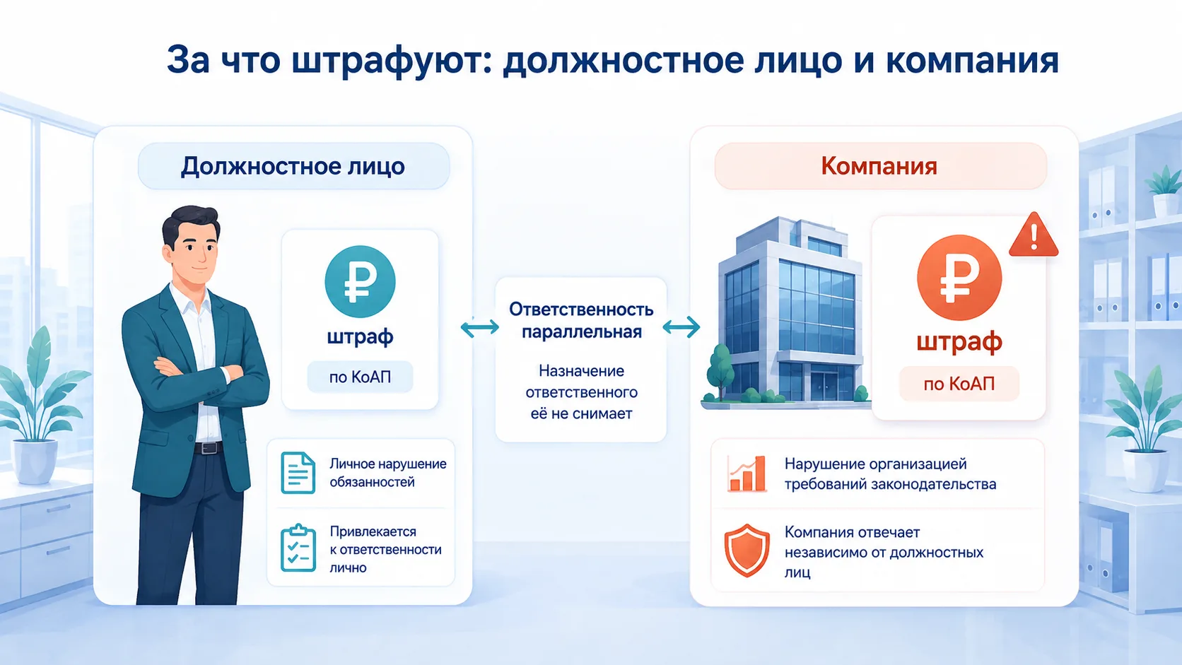 Ответственный сотрудник вручает военнообязанному коллеге бланк повестки в переговорной, на столе перед ними лежат папки с карточками учёта